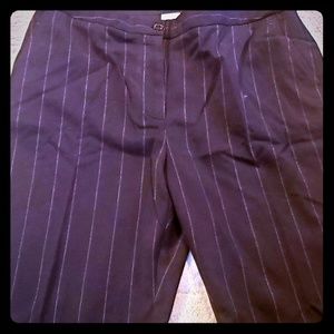Navy Blue Dress Slacks w/ Pink Pinstripe